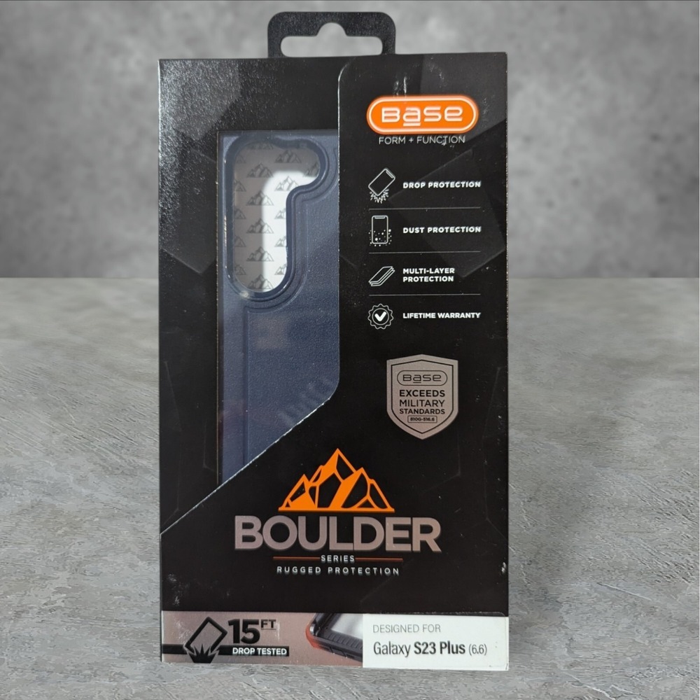 A9. Base Boulder Rugged Series Case For Samsung Galaxy S23 Plus - Navy Blue